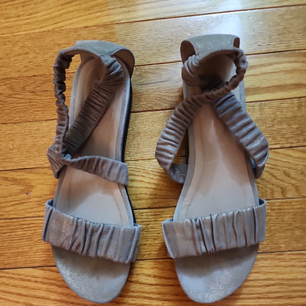 EILEEN FISHER GLADIATOR WEDGE SANDALS